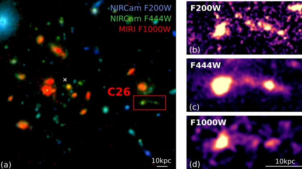 Astronomii ar fi surprins o galaxie timpurie chiar în timp ce se „stingea”