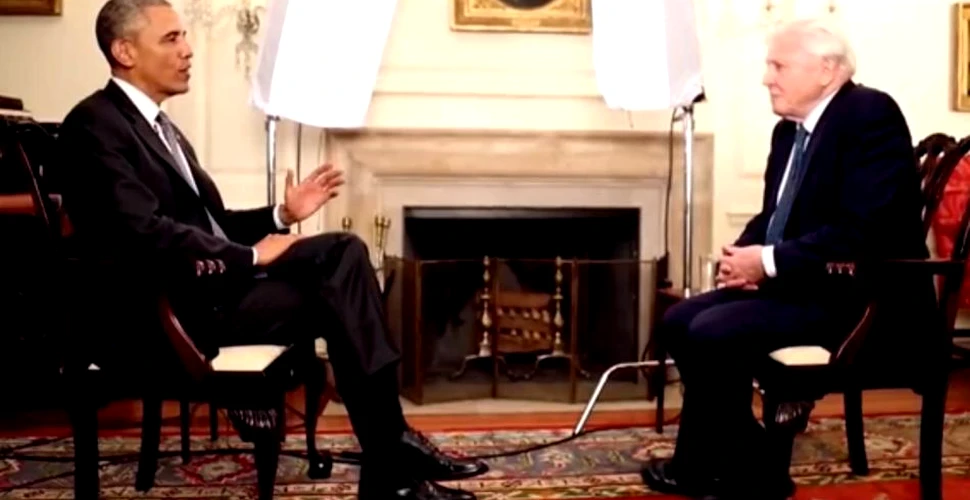 Preşedintele american Barack Obama şi un renumit naturalist britanic s-au întâlnit în premieră la Casa Albă