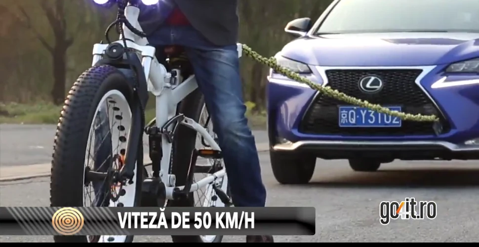 A fost inventată o bicicletă electrică ce poate tracta chiar şi un SUV