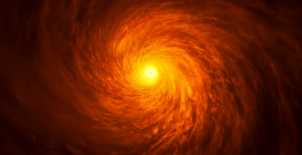 Un disc de acreţie neobişnuit de mic, observat în jurul unei găuri negre