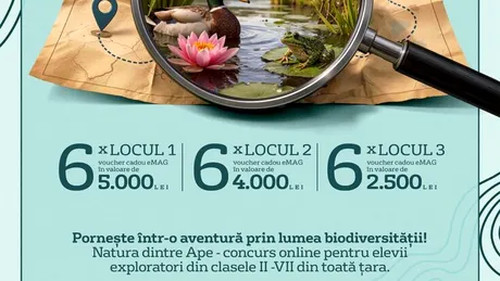 Veolia România continuă Olimpiada de  Biodiversitate „Natura dintre Ape”, la nivel  național