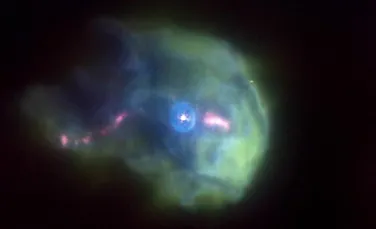 O nouă imagine surprinde o stea tânără care țâșnește ca o stropitoare în Nebuloasa Orion