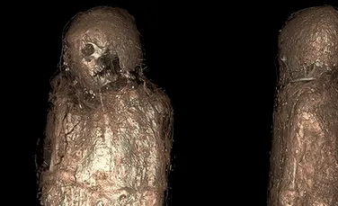 O mumie antică înfășurată într-un cocon nemaivăzut până acum, descoperită de arheologi