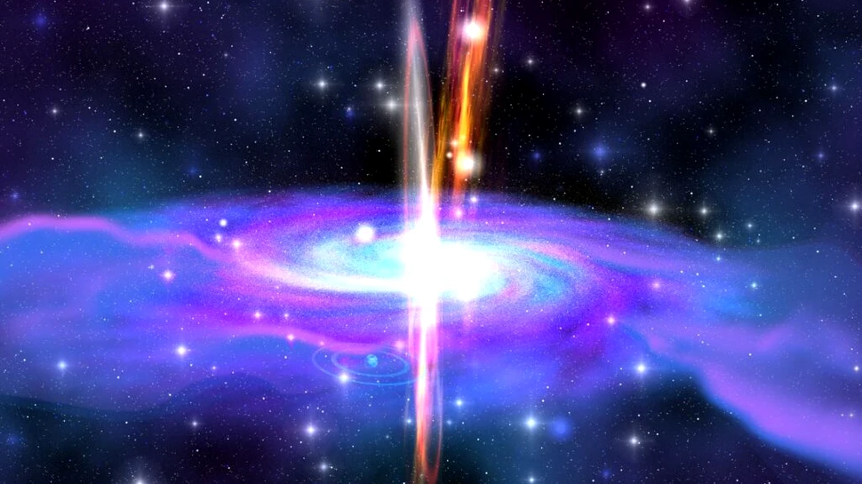 Un vânt cosmic record, de la o gaură neagră, mătură spațiul cu 30% din viteza luminii