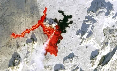 Islanda „sângerează”: fotografia spectaculoasă surprinsă de un satelit Copernicus