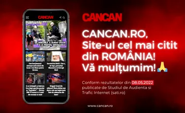 CIFRE OFICIALE. CANCAN.RO cel mai citit site din Romania pe 8 mai!