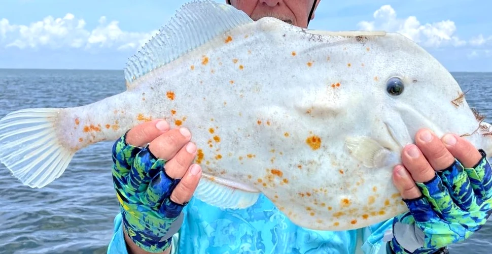 A crezut că este o pungă de plastic, însă a avut parte de o surpriză. Acest pește seamănă cu o lipie