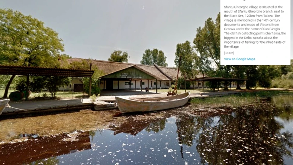 Delta Dunării se vede şi pe Street View