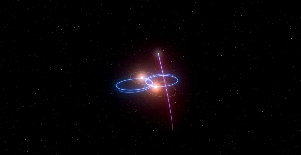 Parcă desprins din SF: o planetă orbitează perpendicular pe un sistem stelar binar