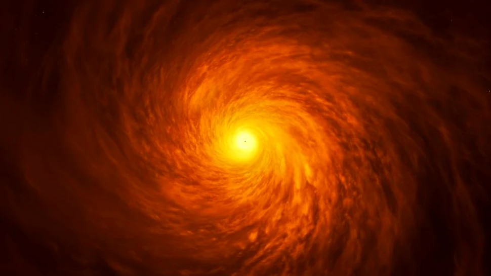Un disc de acreţie neobişnuit de mic, observat în jurul unei găuri negre