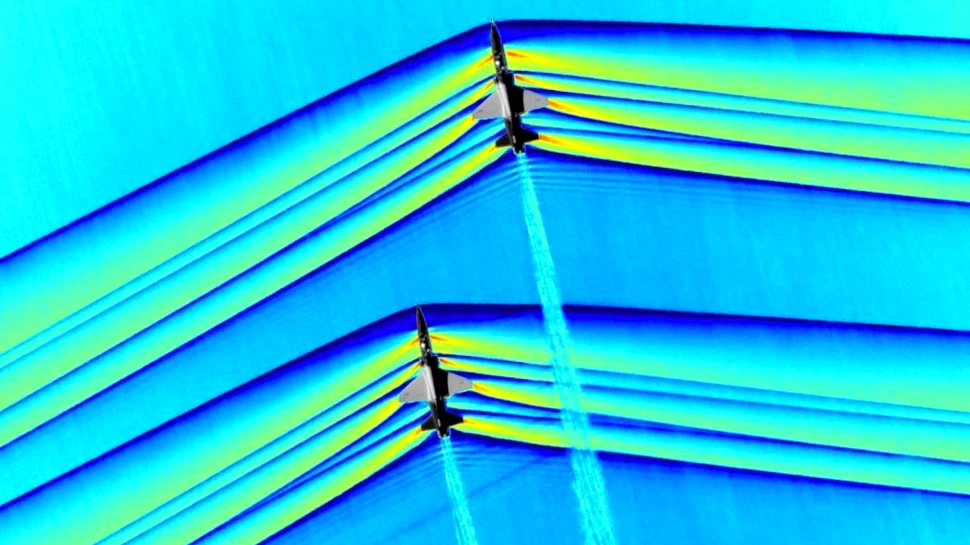 Imagini uimitoare, primele de acest fel, realizate de NASA cu undele de şoc ale avioanelor supersonice