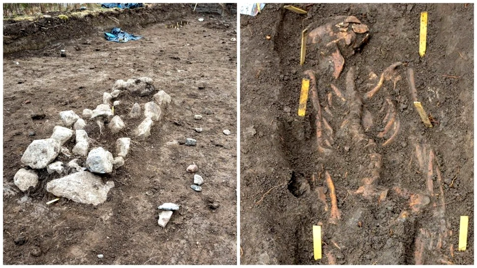 Scheletele unor gemeni vikingi, descoperite în morminte creștine din Suedia