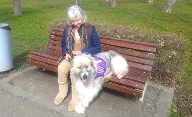 GALERIE FOTO. Viaţă de câine: metis mioritic abandonat în România a devenit câine de terapie pentru stăpâna lui cu autism