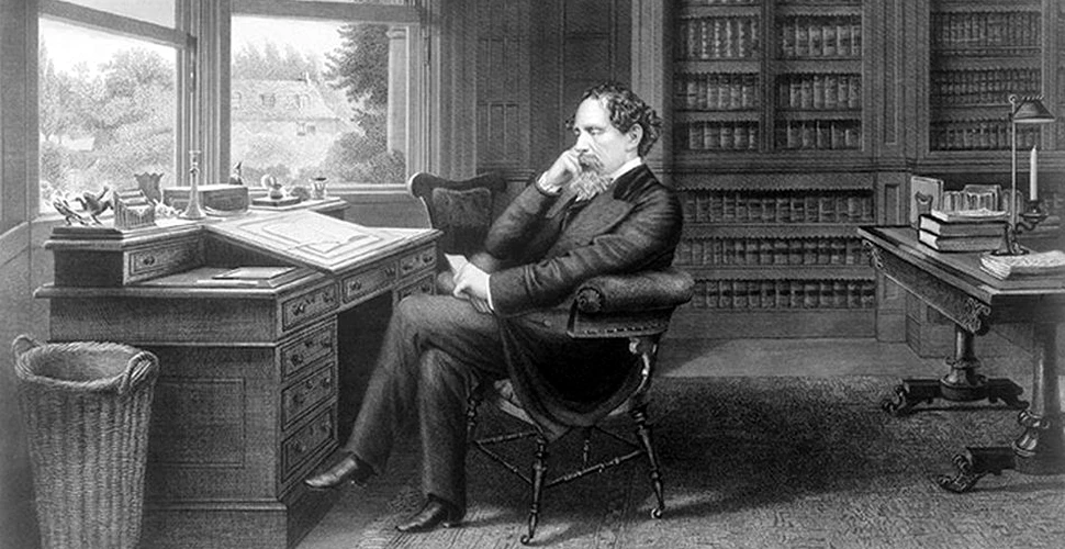 Biroul la care Charles Dickens a scris romanul „Marile speranţe”, expus publicului