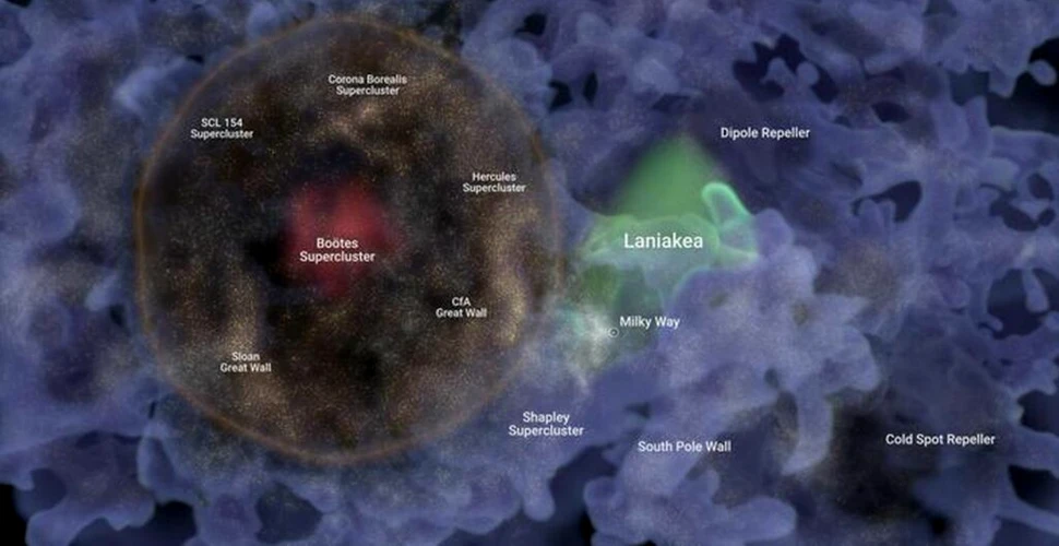 O „bulă de galaxii” imensă ar putea fi o fosilă de la Big Bang