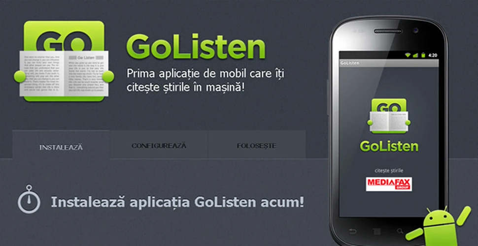 Mediafax Group lansează Go Listen, prima aplicaţie de mobil care îţi citeşte ştirile