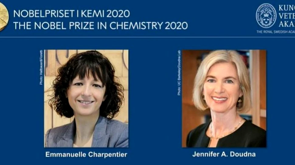 Laureatele Nobelului pentru Chimie 2020 sunt Emmanuelle Charpentier și Jennifer Doudna