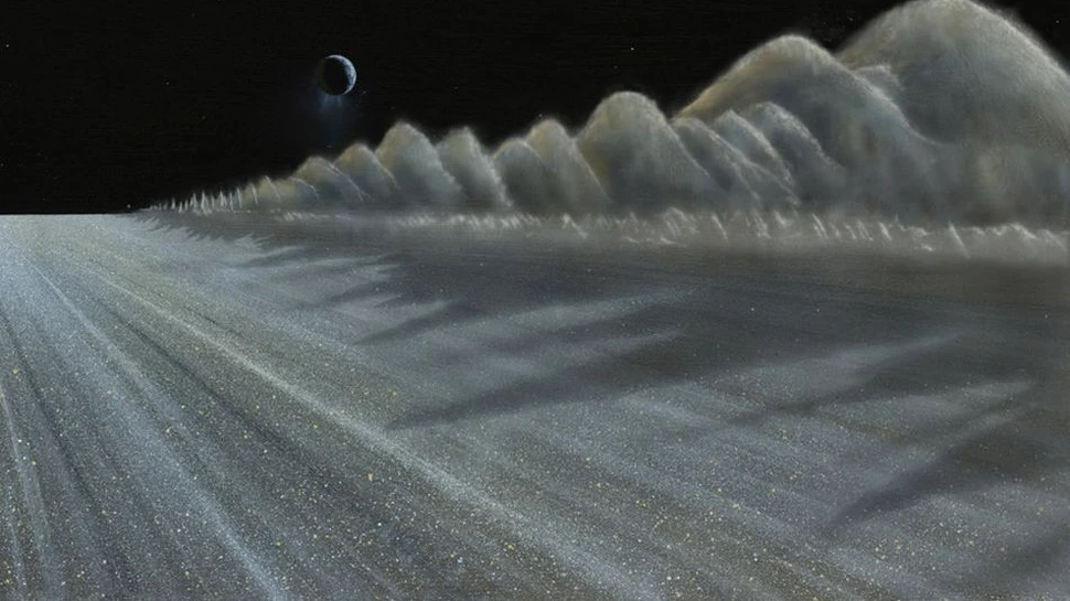 Structuri misterioase, înalte de peste 3 km, observate pe inelele lui Saturn (FOTO)