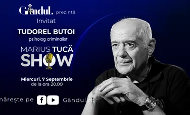 Marius Tucă Show începe miercuri, 7 septembrie, de la ora 20.00, live pe gândul.ro