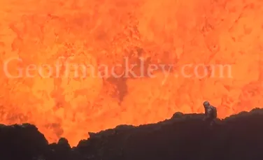 Un spectacol diavolesc: cea mai uluitoare filmare din interiorul unui vulcan (VIDEO)