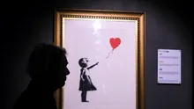 Una dintre cele mai cunoscute picturi ale lui Banksy, furată chiar dintr-o galerie de artă