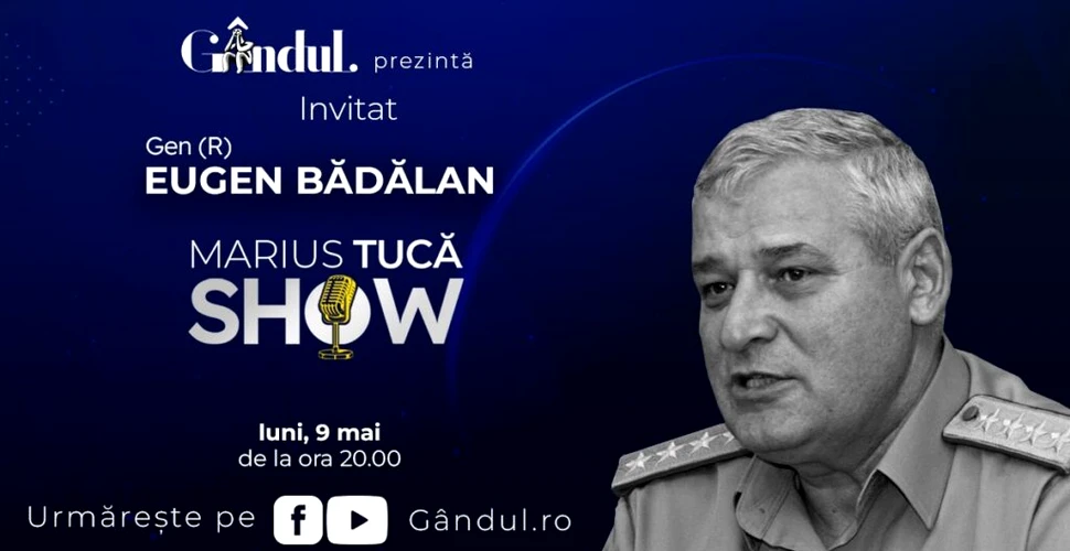 Marius Tucă Show începe luni, 9 mai, de la ora 20.00, live pe gandul.ro