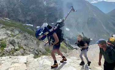 Un primar francez vrea să oprească ascensiunea ”ţicniţilor” pe Mont Blanc. Un alpinist a vrut să coboare pe o maşină de vâslit