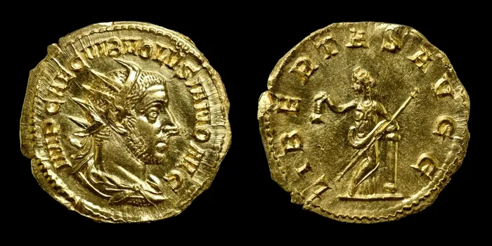 Un denar de aur foarte rar din secolul al III-lea a fost găsit în Ungaria