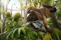 Cercetătorii au găsit fosila unei păsări primordiale care putea să scoată limba