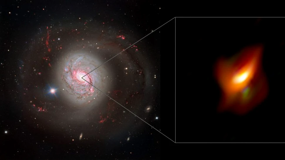 Noi imagini cu o gaură neagră supermasivă ascunsă într-un nor gros de praf cosmic