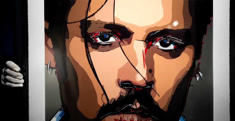 Un autoportret al lui Johnny Depp, pictat în timpul unei „perioade întunecate”, scos la vânzare