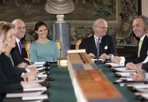 Regele Carl XVI Gustaf şi prinţesa Victoria
