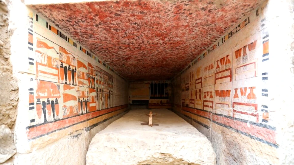 Cinci morminte egiptene antice, uimitor de bine conservate, dezgropate în Saqqara