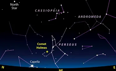 O cometa „necunoscuta” a devenit atractia cerului!