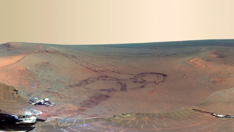 NASA a dat publicităţii cea mai spectaculoasă panoramă surprinsă pe planeta Marte