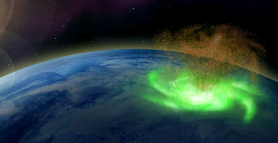 Uragan spațial, observat în premieră de oamenii de știință deasupra Polului Nord