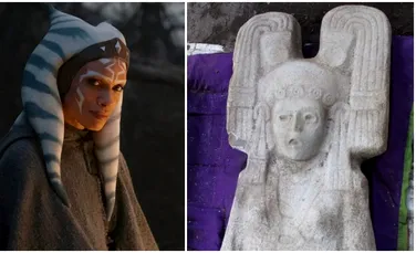 Statuia unei femei misterioase, cu o coroană similară unui personaj din „Star Wars”, a fost descoperită în Mexic