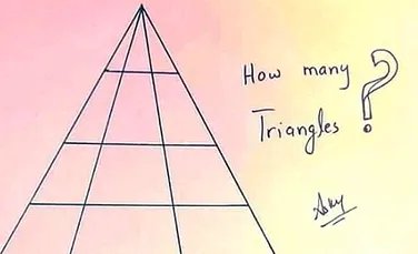 RĂSPUNS: Câte triunghiuri se află în imagine? Testul simplu care a uimit utilizatorii unei reţele sociale