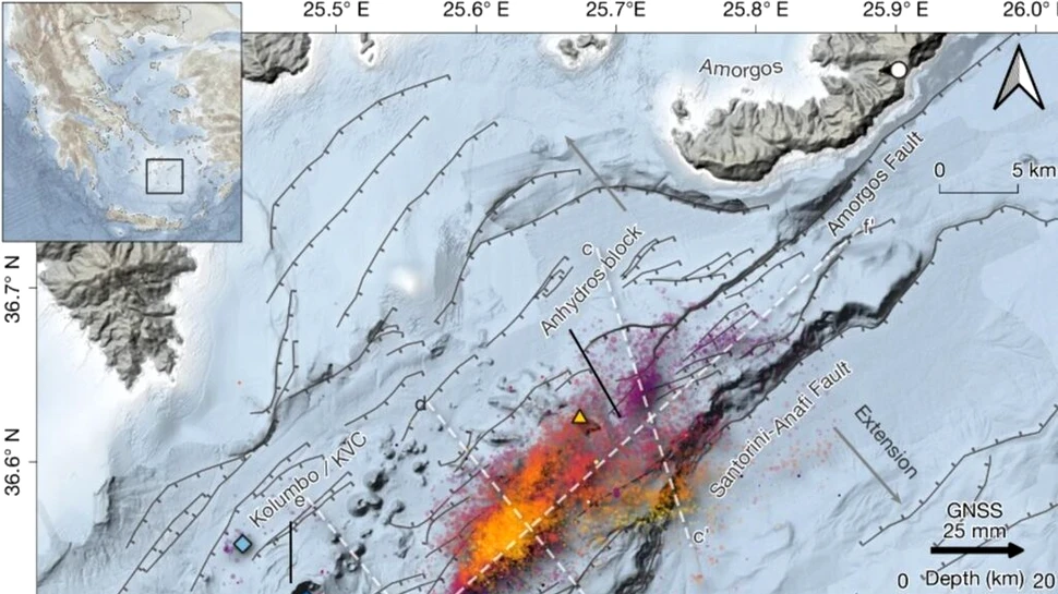O uriașă acumulare de magmă a declanșat 28.000 de cutremure pe o insulă grecească în 2025