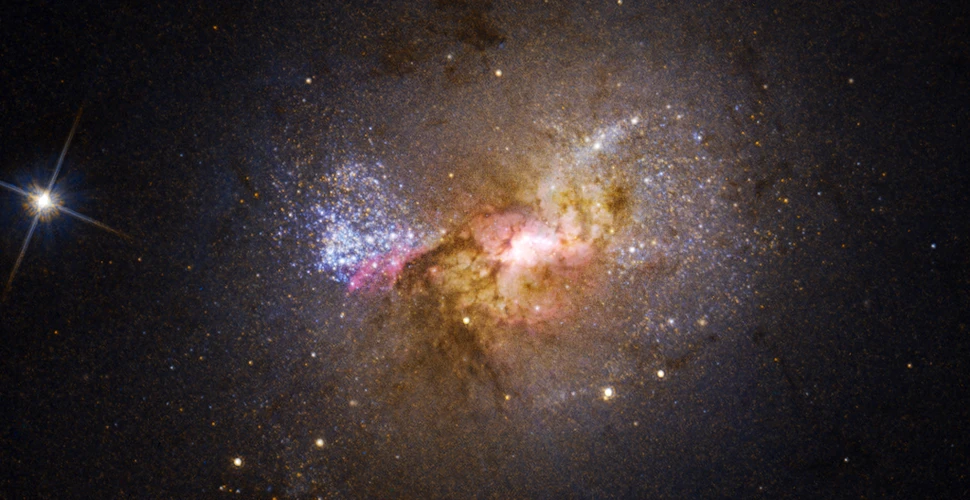 O gaură neagră uriașă care „naște” stele, descoperită într-o galaxie din apropiere