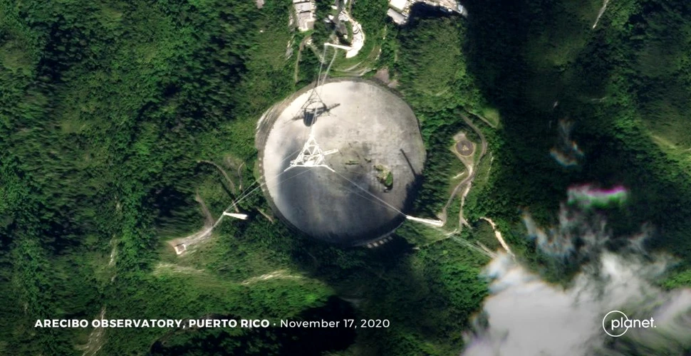 Imaginile surprinse de sateliți arată avariile grave suferite de radiotelescopul Arecibo