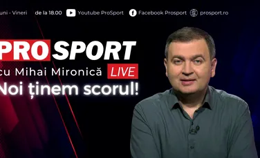 REVENIRE. Mihai Mironică se întoarce la PROSPORT, unde va modera emisiunea ProSport LIVE