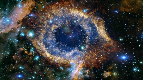 Un „laser spațial” record a erupt din galaxii care fuzionează la 8 miliarde de ani-lumină distanță