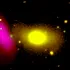 Astronomii au surprins o galaxie bizară care aruncă cu plasmă în „prietenul” său