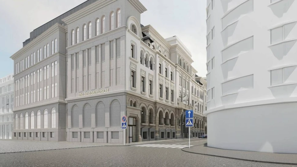 Fostul Palat al Băncii Marmorosch din centrul Bucureștiului, transformat într-un hotel de cinci stele