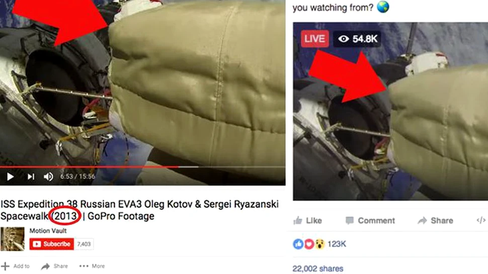 Transmisiunea LIVE de la Staţia Spaţială Internaţională a fost un mare fals