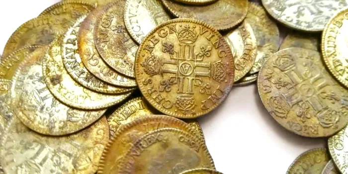 Sute de monede din aur din secolul XVII, descoperite în timpul renovării unui conac din Franța