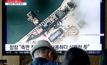 Reacția lui Kim Jong Un după ce o navă de război a fost distrusă în timpul lansării la apă