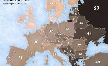 Care este ţara cu cei mai mulţi bărbaţi fumători şi unde se situează România pe Harta Fumătorilor