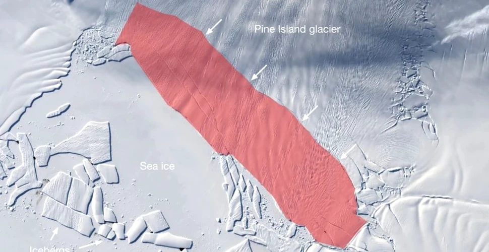 Un aisberg mai mare decât suprafaţa Bucureştiului s-ar putea desprinde din gheţarul Pine Island